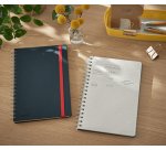 Carnet en carte Cosy à spirale 120 pages lignées format 18x25cm. Coloris gris