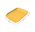Corbeille a courrier leitz cosy plastique jaune          358x268x43mm