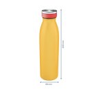 Bouteille isotherme 500 ml Cosy, jaune, boissons chaudes 7h et froides 15h, D68 x H235 mm