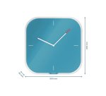 Pendule leitz cosy horloge mural analogique coloris bleu