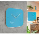 Pendule leitz cosy horloge mural analogique coloris bleu