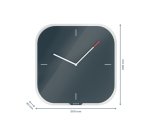 Pendule leitz cosy horloge mural analogique coloris gris