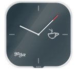 Pendule leitz cosy horloge mural analogique coloris gris