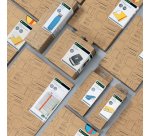 Cosy Bloc-notes en verre, 150x60x380 mm, gris, 52690089