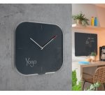 Pendule leitz cosy horloge mural analogique coloris gris