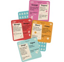 Apprendre a lire et a ecrire cocktail games vocadingo cp   au cm1 deviner le mot 50      cartes mots 4 cartes