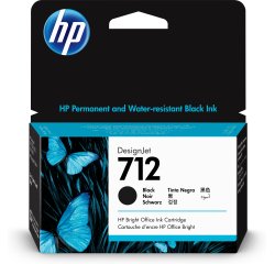 Cartouche d'encre HP designjet 712 38 ml noir