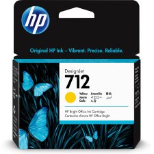 HP Cartouche d'encre DesignJet 712, jaune, 29 ml