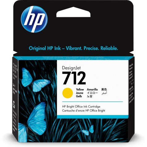 HP 712 - jaune - originale - DesignJet - cartouche d'encre - 29 ml