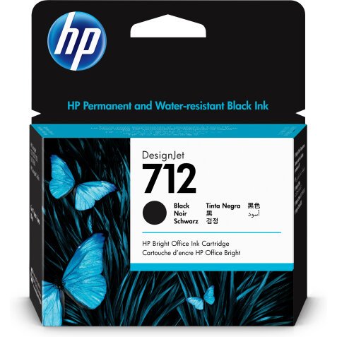 HP 712 - zwart - origineel - DesignJet - inktcartridge - 80ml
