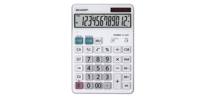 Sharp EL-340W calcolatrice Desktop Calcolatrice con display Bianco