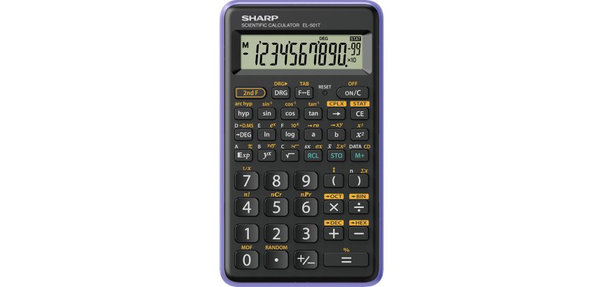 Sharp EL-501T calculator Pocket Scientific Black, Purple