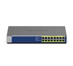 NETGEAR GS516PP Non-géré Gigabit Ethernet (10/100/1000) Connexion Ethernet, supportant l'alimentation via ce port (PoE) Bleu, Gris