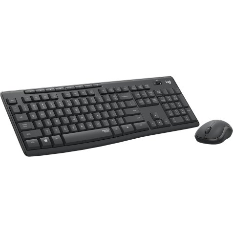 Logitech MK295 Silent Wireless Combo clavier Souris incluse Bureau USB QWERTY US International Graphite