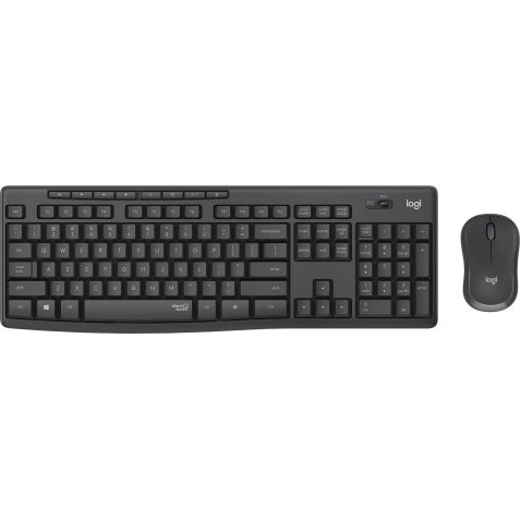 Logitech MK295 Silent Wireless Combo teclado Ratón incluido Oficina USB QWERTY Español Grafito