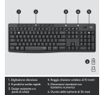 Logitech MK295 Kit Mouse e Tastiera Wireless Silent