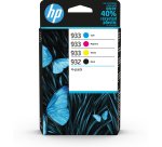 HP 932 Pack de 4 cartouches d'encre noire/ 933 Pack de 4 cartouches d'encre cyan/magenta/jaune authentiques