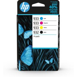 HP 933 4-Pack CMY(3)/932 Black Original Ink Cartridge Combo