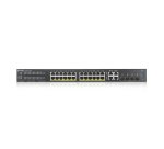 Zyxel GS2220-28HP-EU0101F commutateur réseau Géré L2 Gigabit Ethernet (10/100/1000) Connexion Ethernet, supportant l'alimentation via ce port (PoE) Noir