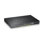 Zyxel GS2220-28HP-EU0101F commutateur réseau Géré L2 Gigabit Ethernet (10/100/1000) Connexion Ethernet, supportant l'alimentation via ce port (PoE) Noir