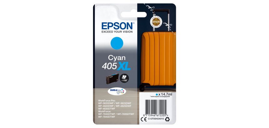 Epson Singlepack Cyan 405XL DURABrite Ultra Ink