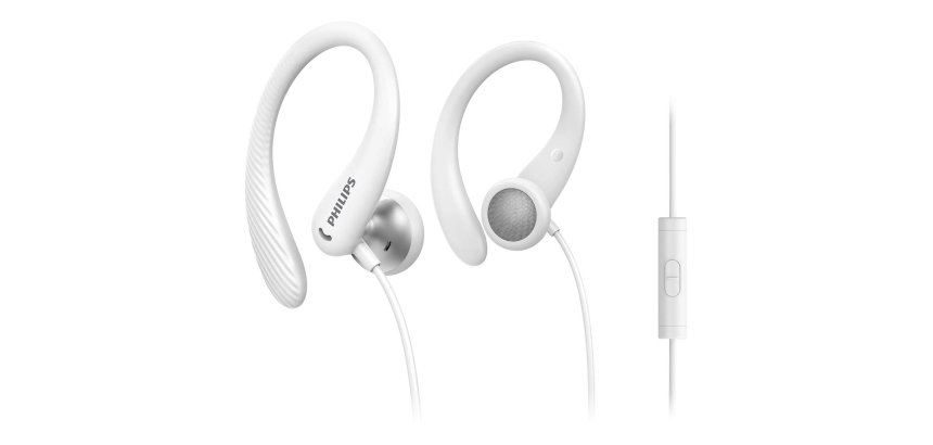 Philips TAA1105WT/00 headphones/headset Wired Ear-hook, In-ear Sports White