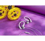 Philips TAA1105WT/00 Cuffie con Filo per Fitness e Sport, Microfono, IPX2 Resistenti al Sudore, Supporti per l'orecchio Flessibili, Vestibilità Sicura, Pulsanti Integrati, Auricolari con Filo, Bianco