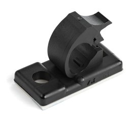 StarTech.com 100 Clips de Gestión de Cableado Adhesivos - Negro - Organizador de Cableado para Escritorios/Oficinas - Mordaza de Nylon Autoadhesiva con Clasificación contra Fuego UL/94V-2
