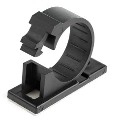 Startech.com 100 adhesive cable management clips black, network/ethernet/office desk/computer cord organizer, sticky cable/wire holders, nyl