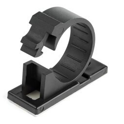 StarTech.com 100 Adhesive Cable Management Clips Black, Network/Ethernet/Office Desk/Computer Cord Organizer, Sticky Cable/Wire Holders, Nyl