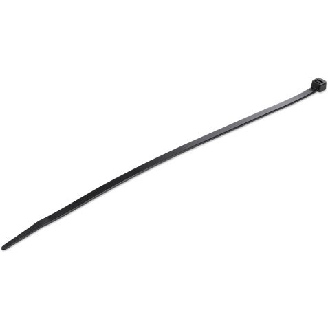 StarTech.com Colliers de Serrage 25 cm Noirs - Largeur 4 mm - Diam. faisceau 68 mm - Résistance traction 22 kg - Fermeture glissière autobloquante nylon avec pointe incurvée - 94V-2/UL - 100 pcs