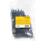 StarTech.com Bridas reutilizables de 15cm para cables - 7 mm de ancho, 35 mm de diámetro, soportan 22 kg de tensión, de nylon, para interior/ext., 94V-2/UL, paquete de 100 - negras