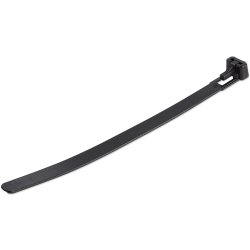 StarTech.com Kabelbinder - 152x3 mm, wiederverwendbar, lösbare Nylonbinder, 22 kg Zugfestigkeit, Innen- und Außenbereich, 94V-2/UL, schwarz, 100 Stück