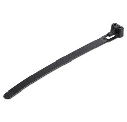StarTech.com Fascette fermacavo riutilizzabili da 12 cm - 7 mm di larghezza, 30 mm di diametro del fascio e resistenza alla trazione 22 kg, fascette di nylon per interni/esterni, Omologati 94V-2/UL, 100 pezzi - nero
