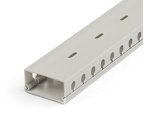 StarTech.com Chemin de Câbles PVC avec Couvercle - 50mm W x 25mm H - Longueur 2m - Slots Parallels 8mm, Goulotte Cache Câble Murale Câble Réseau PVC, max. 20 câbles, Homologué UL