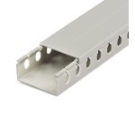 StarTech.com Chemin de Câbles PVC avec Couvercle - 50mm W x 25mm H - Longueur 2m - Slots Parallels 8mm, Goulotte Cache Câble Murale Câble Réseau PVC, max. 20 câbles, Homologué UL