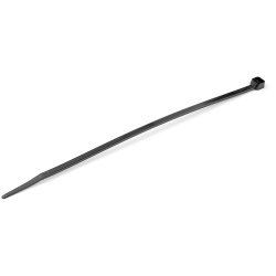 StarTech.com Colliers de Serrage 20 cm Noirs - Largeur 4 mm - Diam. faisceau 55 mm - Résistance traction 22 kg - Fermeture glissière autobloquante nylon avec pointe incurvée - 94V-2/UL -100 pcs