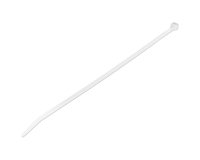 StarTech.com 25 cm Witte Kabelbinders 4 mm Breed, 68 mm Bundeldiameter, 22 kg Treksterkte Zelfsluitende Snelbinders uit Nylon met Gebogen Punt, 94V-2/UL Listed, 100 stuks