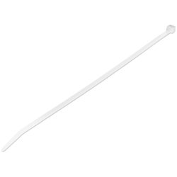 StarTech.com 25 cm Witte Kabelbinders 4 mm Breed, 68 mm Bundeldiameter, 22 kg Treksterkte Zelfsluitende Snelbinders uit Nylon met Gebogen Punt, 94V-2/UL Listed, 100 stuks