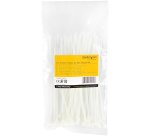 StarTech.com Colliers de Serrage 15 cm Blancs - Largeur 3 mm - Diam. faisceau 39 mm - Résistance traction 18 kg - Fermeture glissière autobloquante nylon avec pointe incurvée - 94V-2/UL -100 pcs