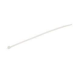 StarTech.com 6"(15cm) Cable Ties - 1/8"(3mm) wide, 1-3/8"(39mm) Bundle Diameter, 40lb(18kg) Tensile Strength, Nylon Self Locking Zip Ties with Curved Tip - 94V-2/UL Listed, 100 Pack - White