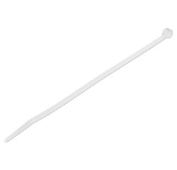 StarTech.com Bridas de 20cm para cables - 4 mm de ancho, 55 mm de diámetro, soportan 22 kg de tensión, de nylon, cierre automático y punta curva, 94V-2/UL, paquete de 100 - blancas