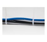 StarTech.com Colliers de Serrage 25 cm Blancs - Largeur 4 mm - Diam. faisceau 68 mm - Résistance traction 22 kg - Fermeture glissière autobloquante nylon avec pointe incurvée - 94V-2/UL -1000 pcs