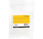 StarTech.com Colliers de Serrage 10 cm Blancs - Largeur 2 mm - Diam. faisceau 22 mm - Résistance traction 8 kg - Fermeture glissière autobloquante nylon avec pointe incurvée - 94V-2/UL -100 pcs