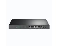 TP-Link TL-SG1218MP commutateur réseau Non-géré Gigabit Ethernet (10/100/1000) Connexion Ethernet, supportant l'alimentation via ce port (PoE) 1U Noir