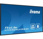 iiyama LH5565UHSB-B1 Écran d'affichage dynamique En forme de kiosk 138,7 cm (54.6") LED Wifi 800 cd/m² 4K Ultra HD Noir Intégré dans le processeur Android 11 24/7