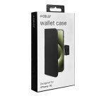 Celly WALLY1078 mobile phone case 15.5 cm (6.1") Wallet case Black