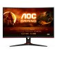 AOC G2 C24G2AE/BK écran plat de PC 59,9 cm (23.6") 1920 x 1080 pixels Full HD LED Noir, Rouge