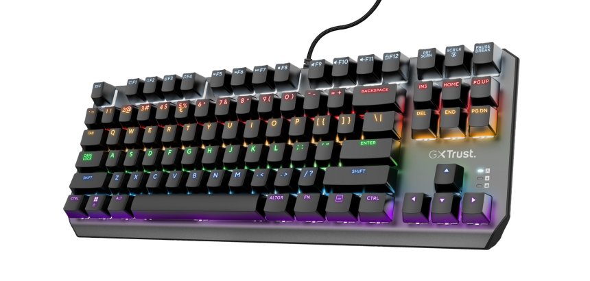 Trust GXT 834 Callaz TKL clavier Gaming USB AZERTY Français Noir