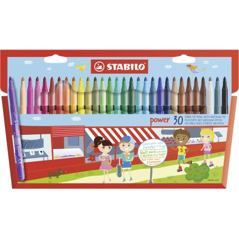 STABILO power felt pen Medium Multicolour 30 pc(s)